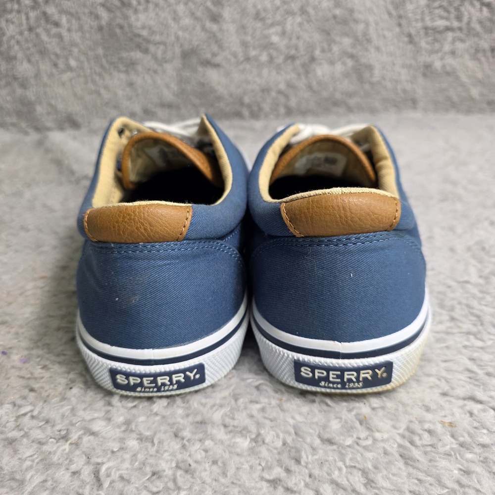 Sperry Striper CVO Blue Canvas Memory Foam Sneakers Mens 11.5 Good - Picture 3 of 5